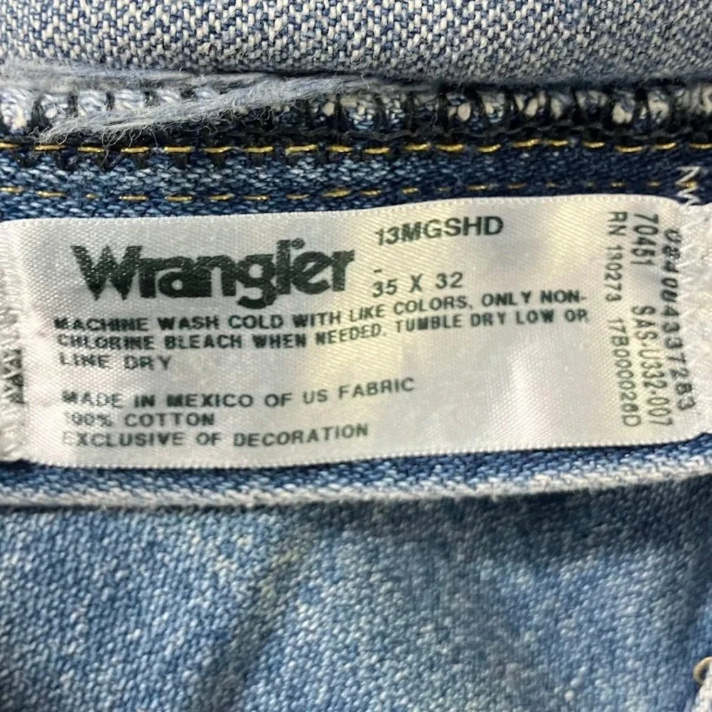 Wrangler George Strait Cowboy Cut Jeans Mens 35x31 Blue Straight Leg
